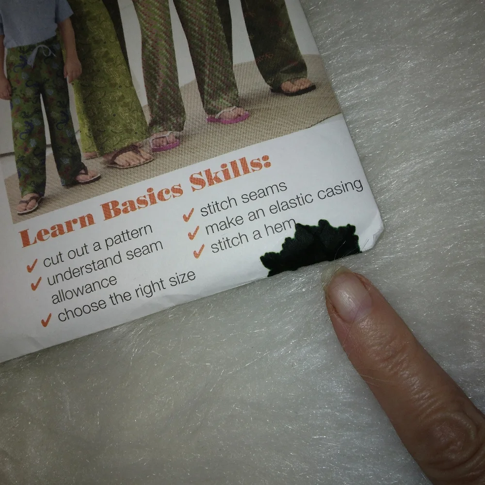 SIMPLICITY 2290 Lounge Pants, Learn to Sew, child, teen adult sizing.